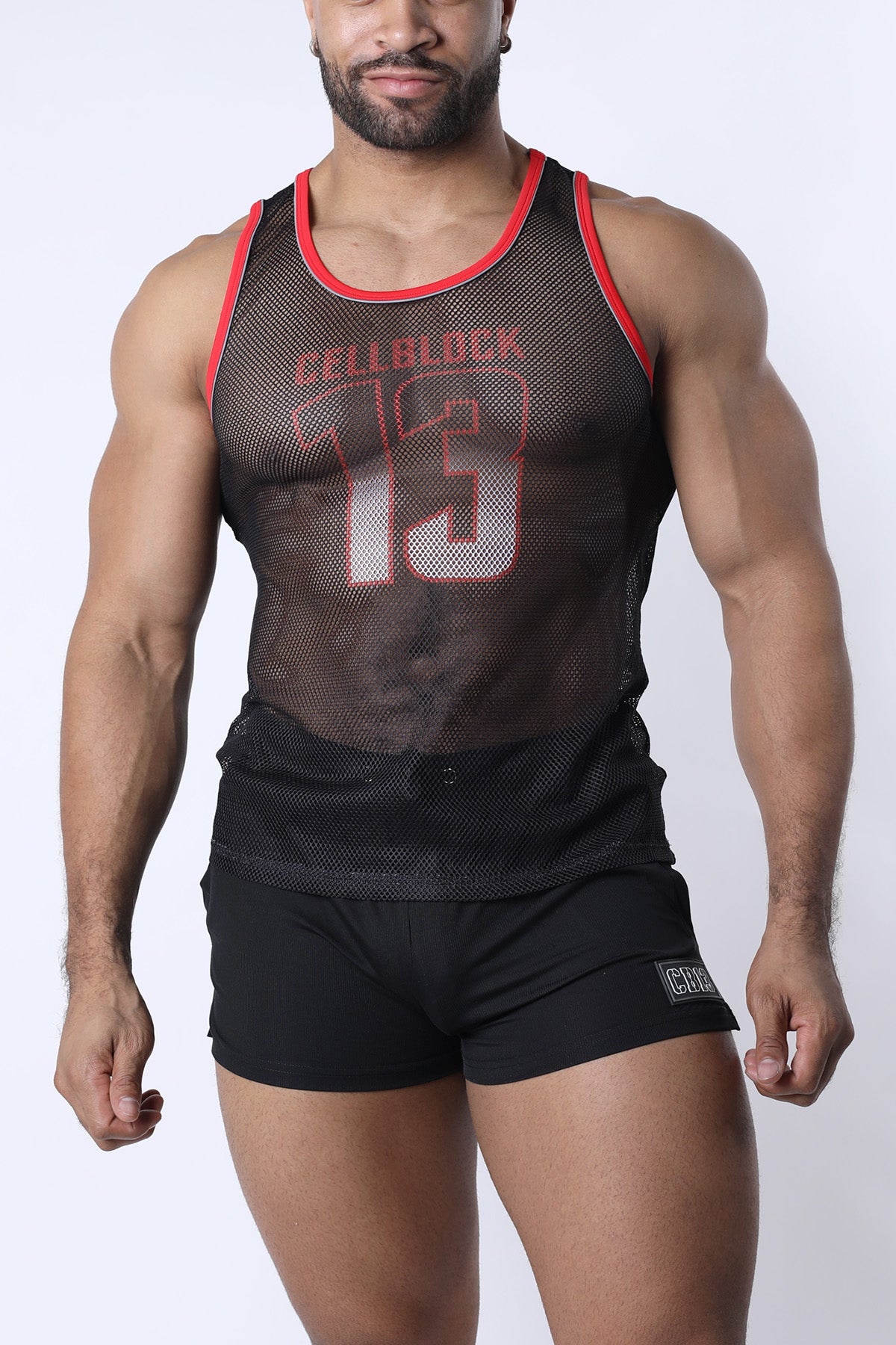 Cellblock 13 Chain Reaction Mesh Tank Top Red