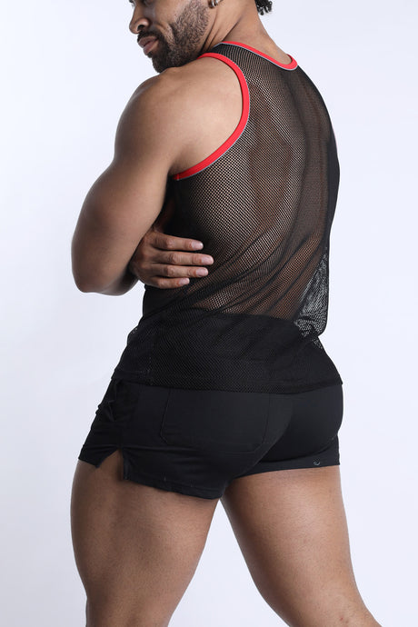 Cellblock 13 Chain Reaction Mesh Tank Top Red