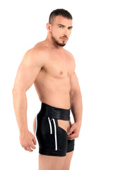 ROK Kinky Chap Short Black White