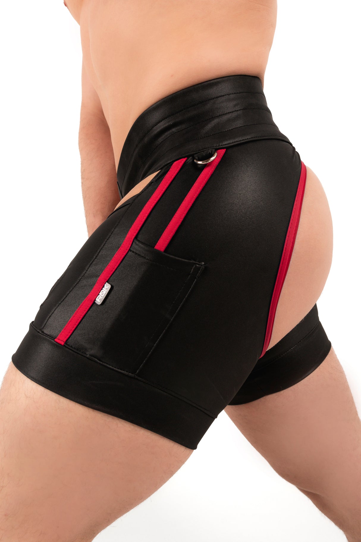 ROK Kinky Chap Short Black Red