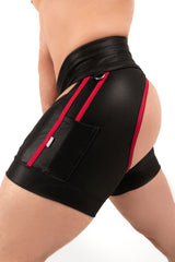 ROK Kinky Chap Short Black Red