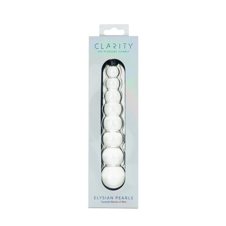 Clarity Elysian Pearls Glass Dildo 6.7 Inch