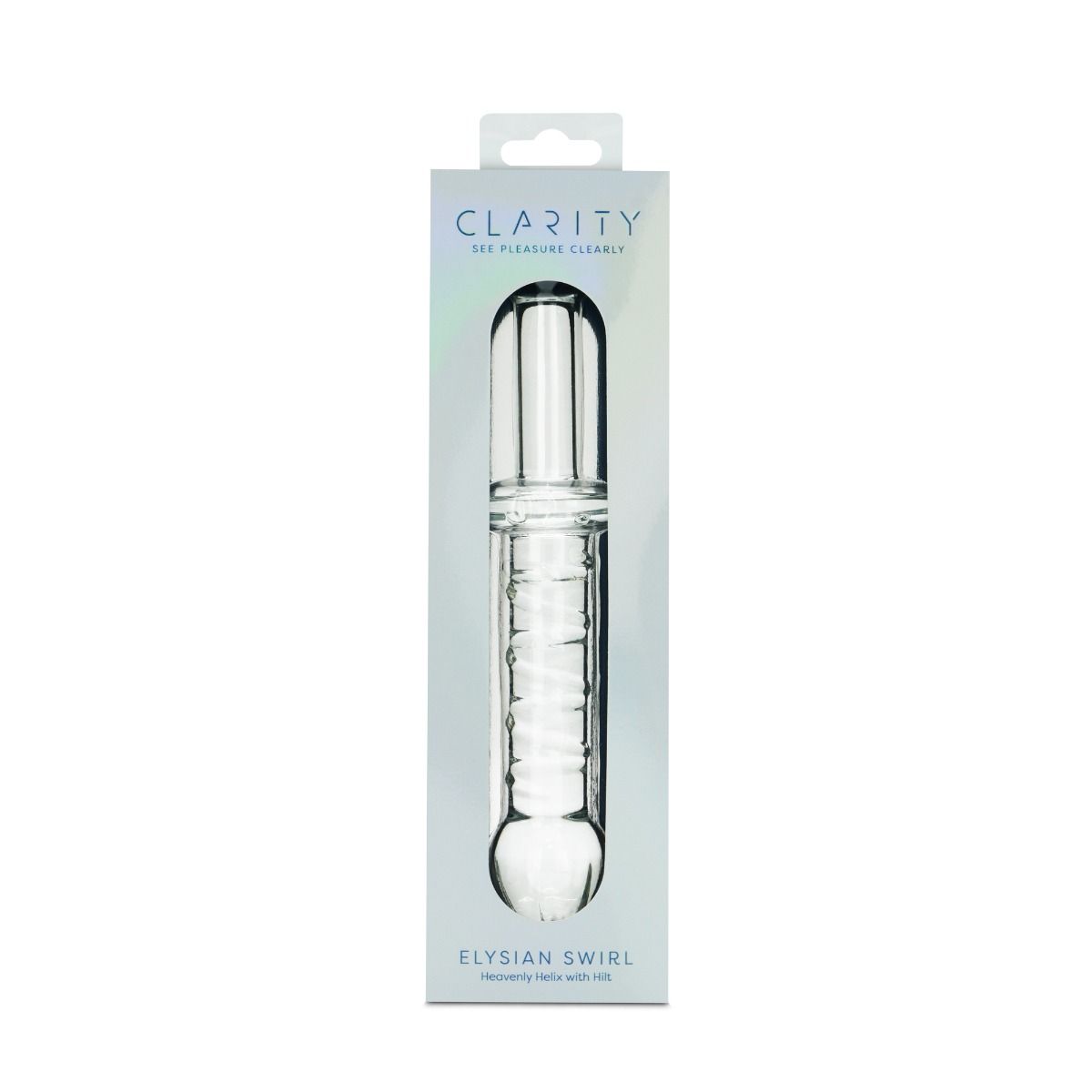 Clarity Elysian Swirl Glass Dildo 5.6 Inch