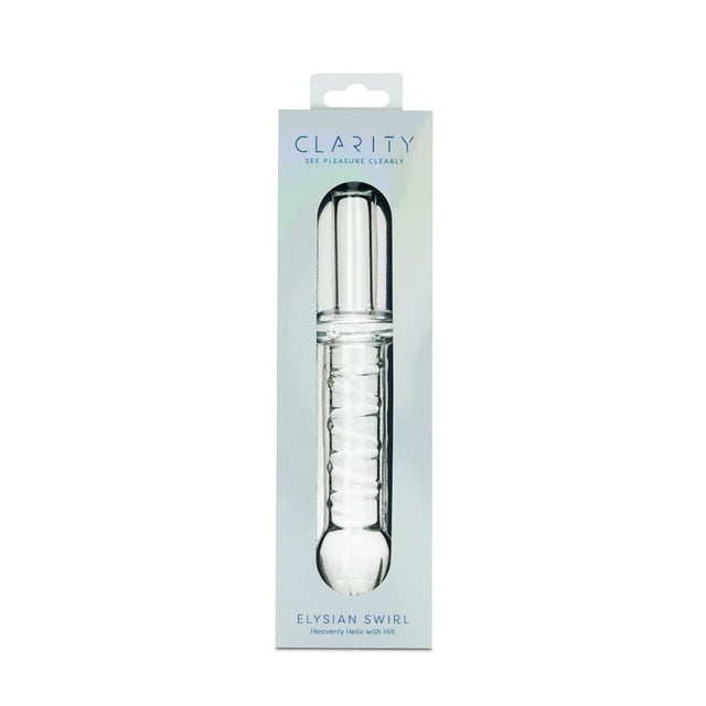 Clarity Elysian Swirl Glass Dildo 5.6 Inch