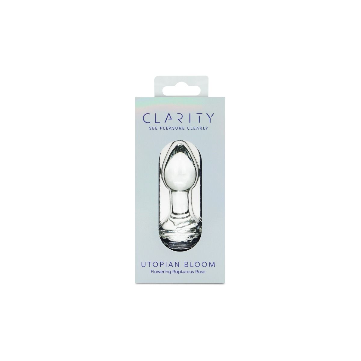 Clarity Utopian Bloom Glass Butt Plug 4.3 Inch