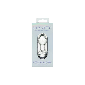 Clarity Utopian Bloom Glass Butt Plug 4.3 Inch