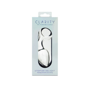 Clarity Utopian Delight Glass Butt Plug 3.5 Inch