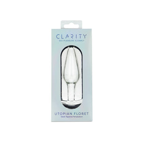 Clarity Utopian Floret Glass Butt Plug 4.3 Inch
