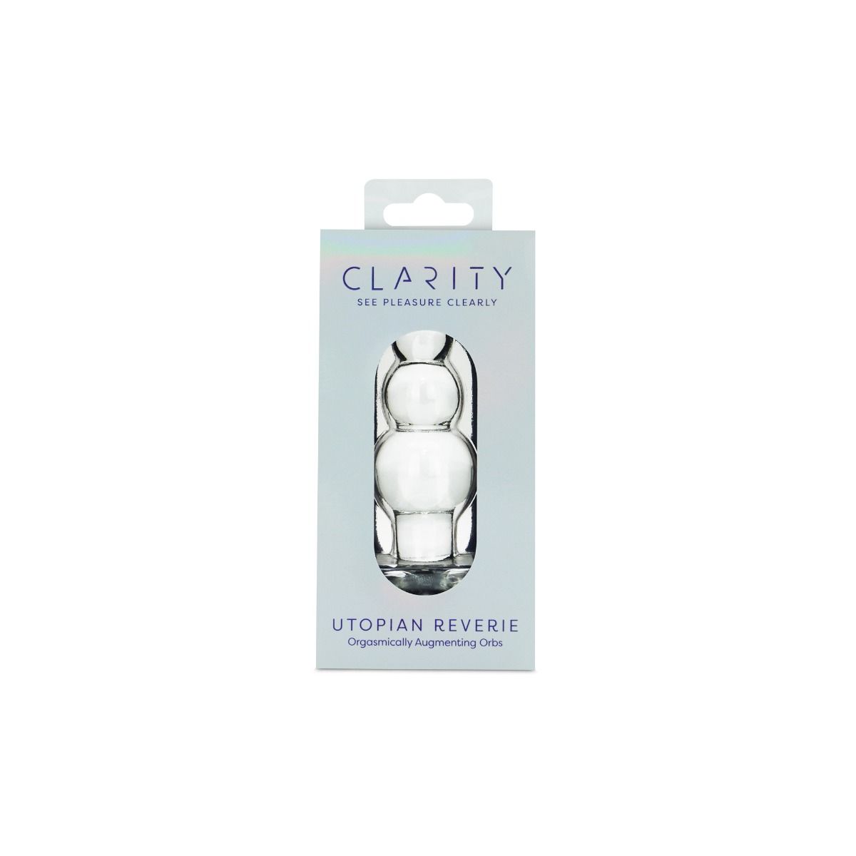 Clarity Utopian Reverie Glass Butt Plug 3.6 Inch