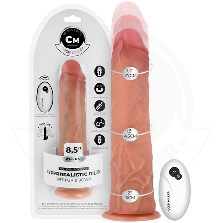 Cock Miller Hyper Realistic Thrusting Dildo 8.5 Inch Light