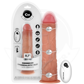 Cock Miller Hyper Realistic Vibrating Dildo 8 Inch Light
