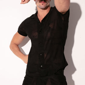 Code 22 Eclipse Embroidered Shirt Black