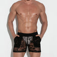 Code 22 Embroidered Short Black