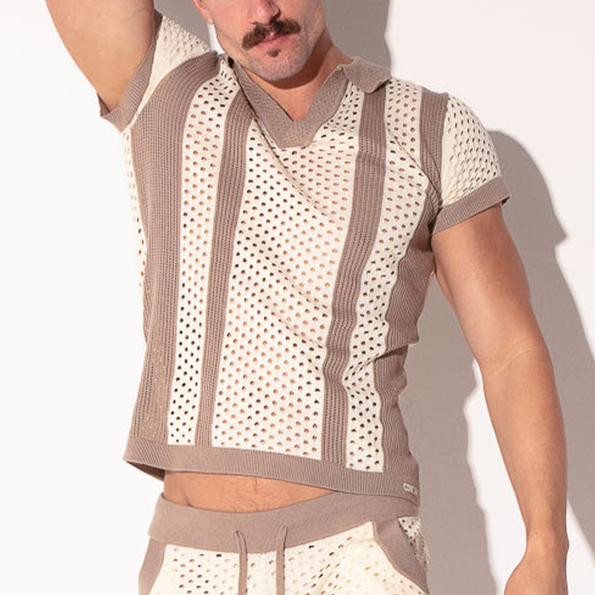 Code 22 Mosaic Polo Taupe