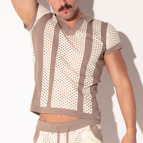 Code 22 Mosaic Polo Taupe