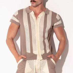Code 22 Mosaic Shirt Taupe