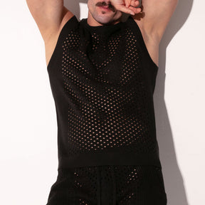 Code 22 Mosaic Tank Top Black