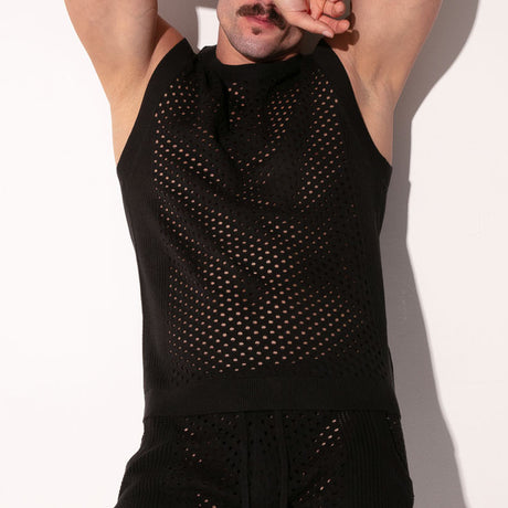Code 22 Mosaic Tank Top Black
