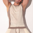 Code 22 Mosaic Tank Top Taupe