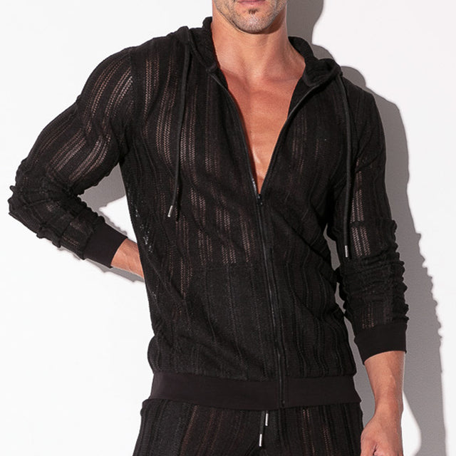 Code 22 Oasis Openwork Hoody Black