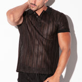 Code 22 Oasis Openwork Polo Black