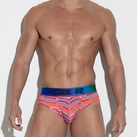 Code 22 Pride Mesh Brief Pink