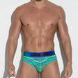 Code 22 Pride Mesh Brief Tuquoise