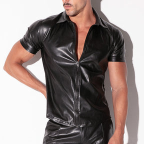 Code 22 SF Leatherette Shirt Black