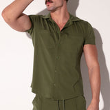 Code 22 Silken Slim Shirt Khaki