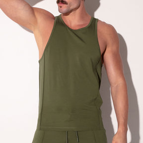 Code 22 Silken Tank Top Khaki