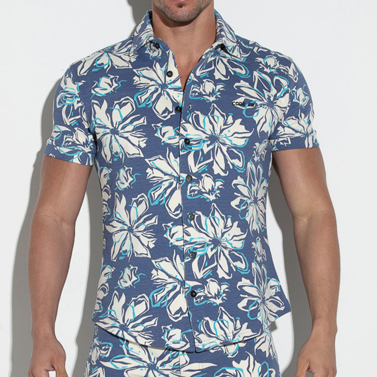 Code 22 Slim Fit Shirt Aqua