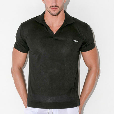 Code 22 Vivid Polo Shirt Black