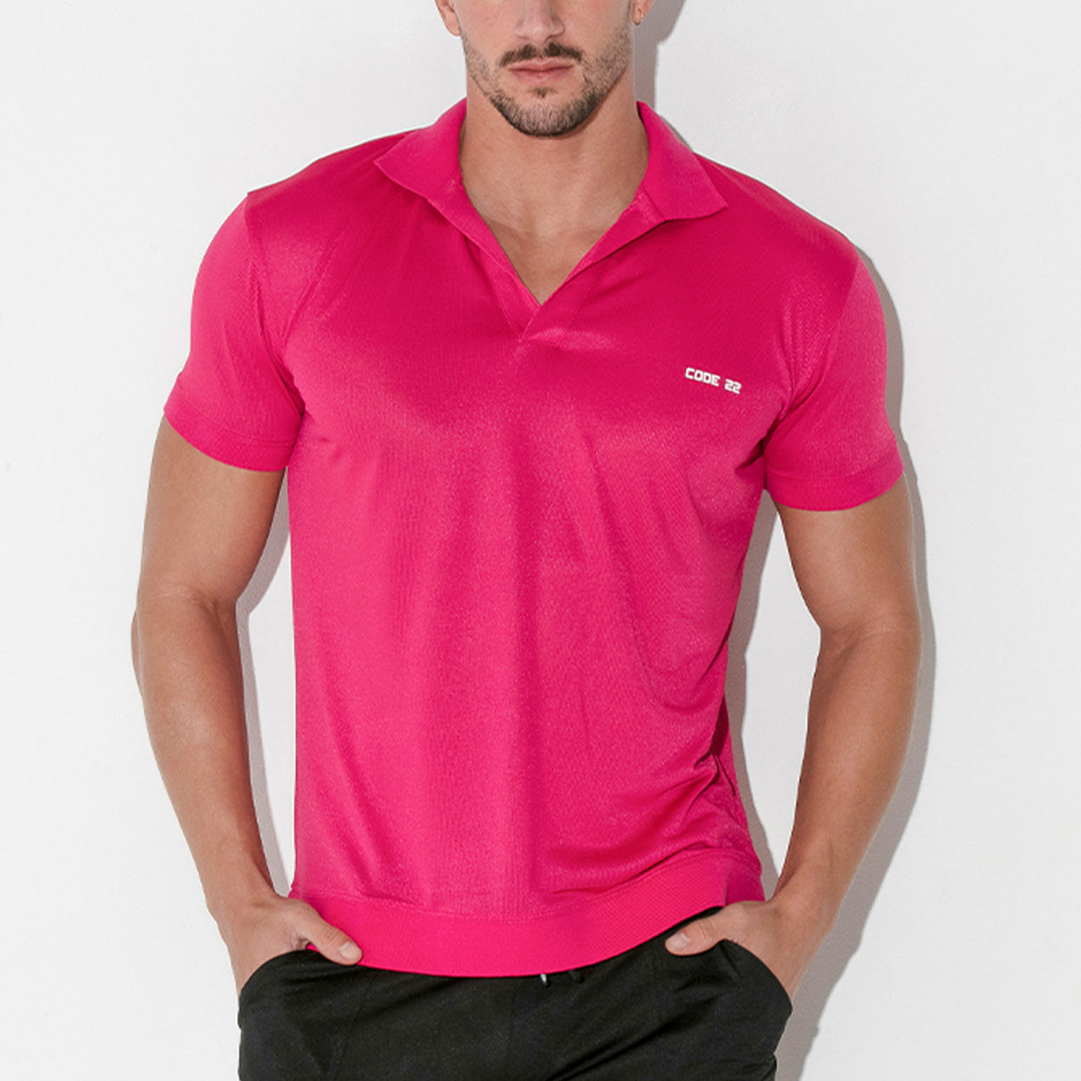 Code 22 Vivid Polo Shirt Pink