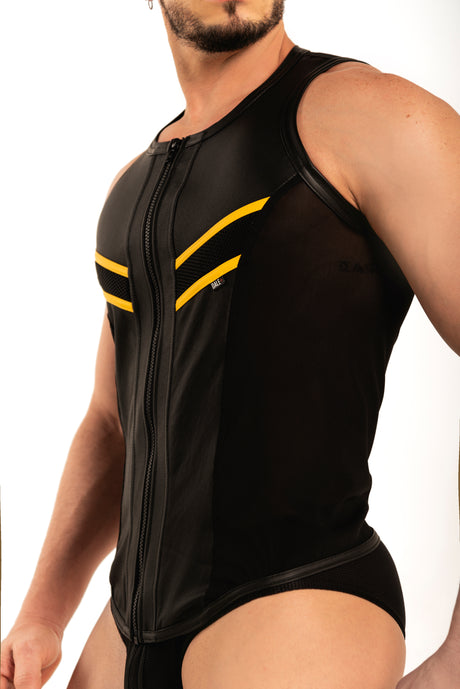 Dale Mas Industrial Mesh Vest Black Yellow