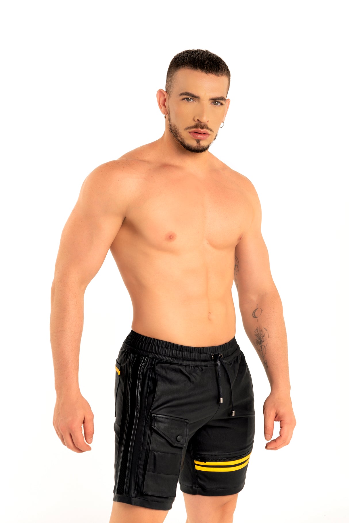 Dale Mas Industrial Mesh Short Phone Pocket Black Yellow