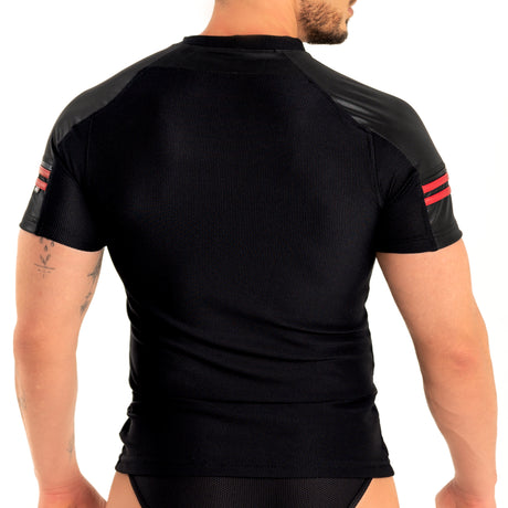 Dale Mas Industrial Zipper Shirt Black Red