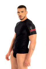 Dale Mas Industrial Zipper Shirt Black Red