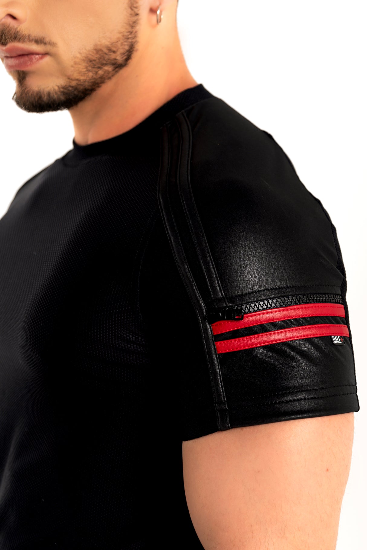 Dale Mas Industrial Zipper Shirt Black Red