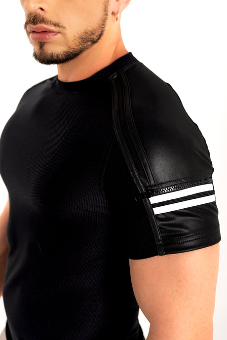 Dale Mas Industrial Zipper Shirt Black White