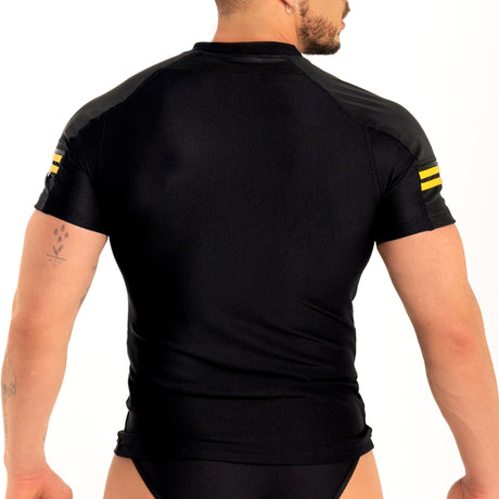 Dale Mas Industrial Zipper Shirt Black Yellow