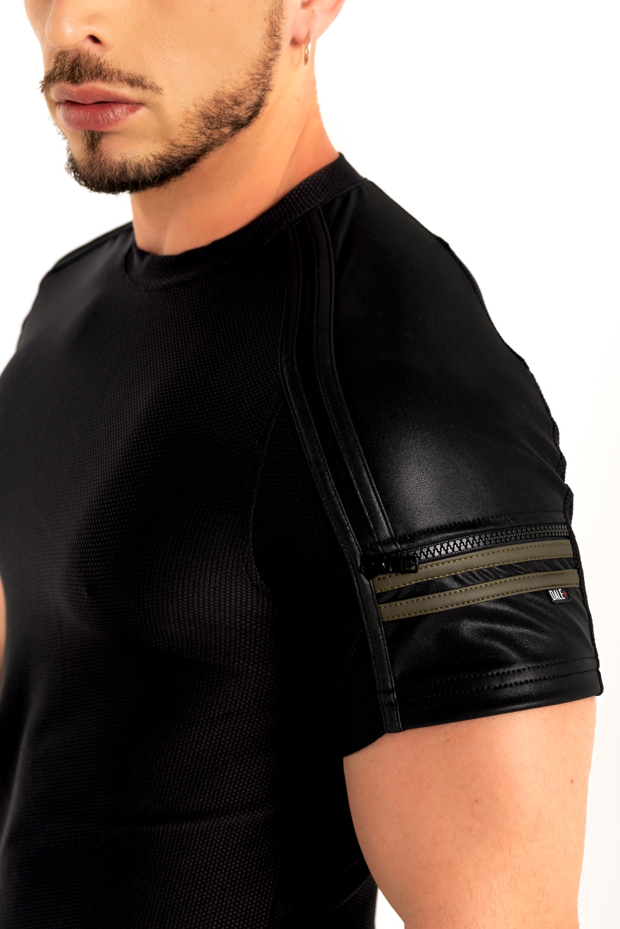 Dale Mas Industrial Zipper Shirt Black Military Green