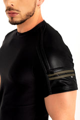 Dale Mas Industrial Zipper Shirt Black Military Green