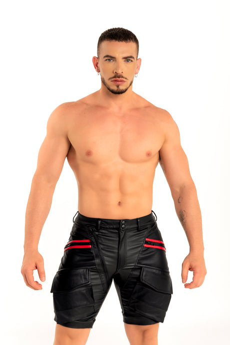 Dale Mas Industrial Cargo Short Black Red
