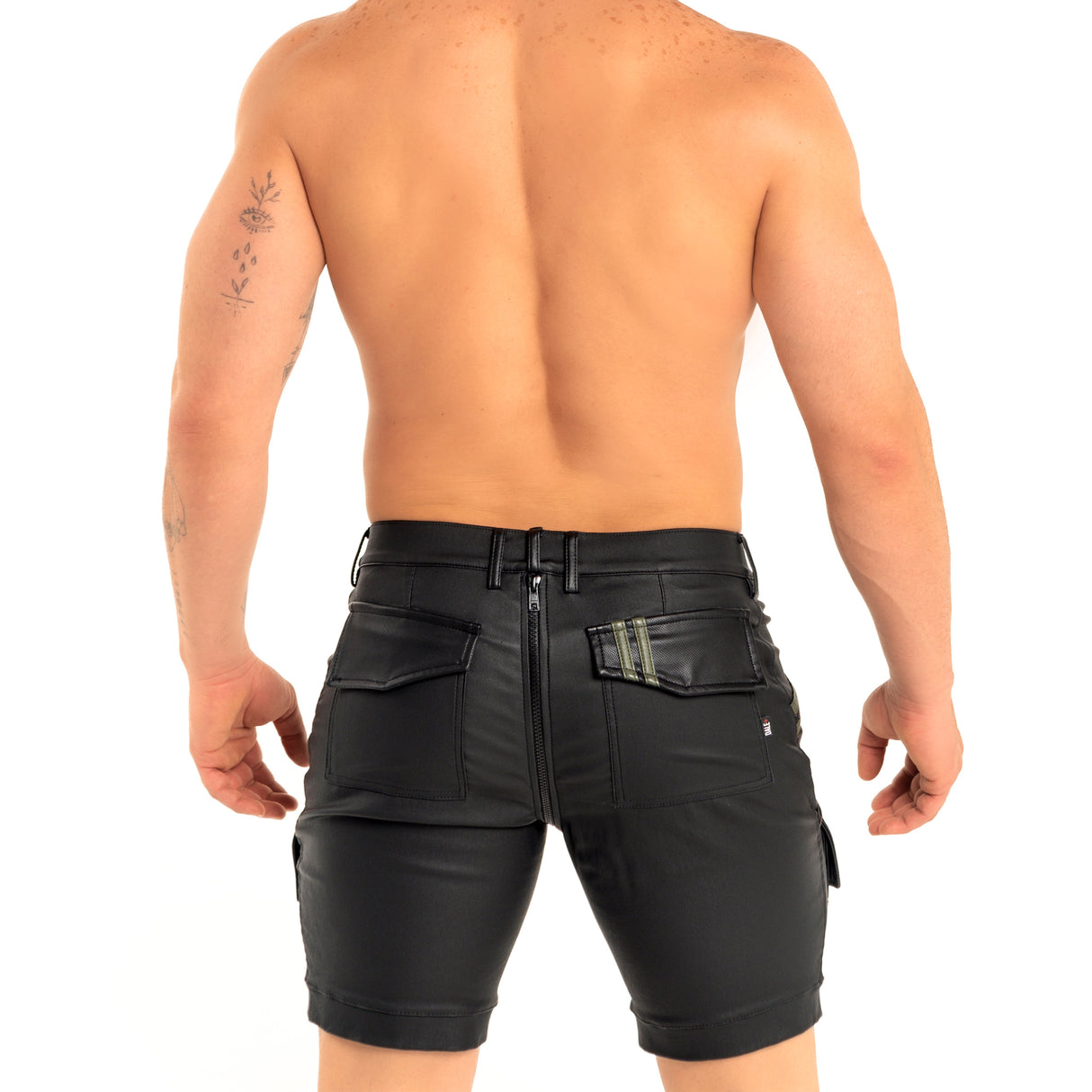 Dale Mas Industrial Cargo Short Zipper Black Military Green