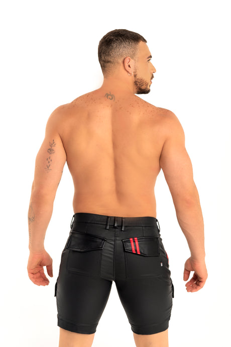 Dale Mas Industrial Cargo Short Black Red