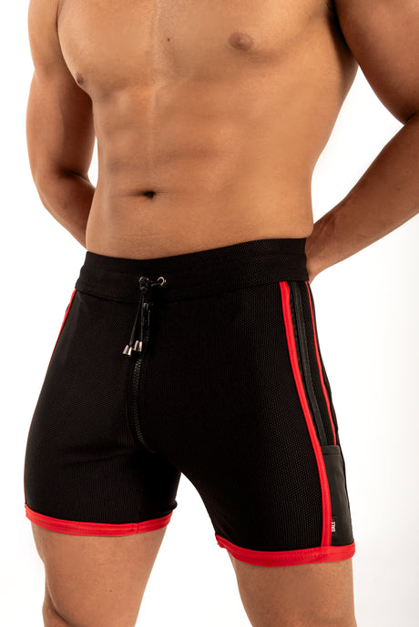 Dale Mas Kinky Skin Bike Short Zipper Black Red