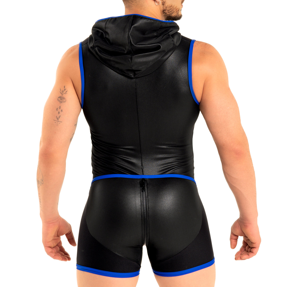 Dale Mas Kinky Hoodie Body Zipper Black Blue
