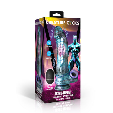 Creature Cocks Astro-Thrust Thrusting & Vibrating Silicone Dildo 8.7 Inch
