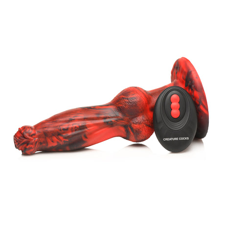 Creature Cocks Hell Wolf Thrusting & Vibrating Silicone Dildo with Remote 8.7 Inch