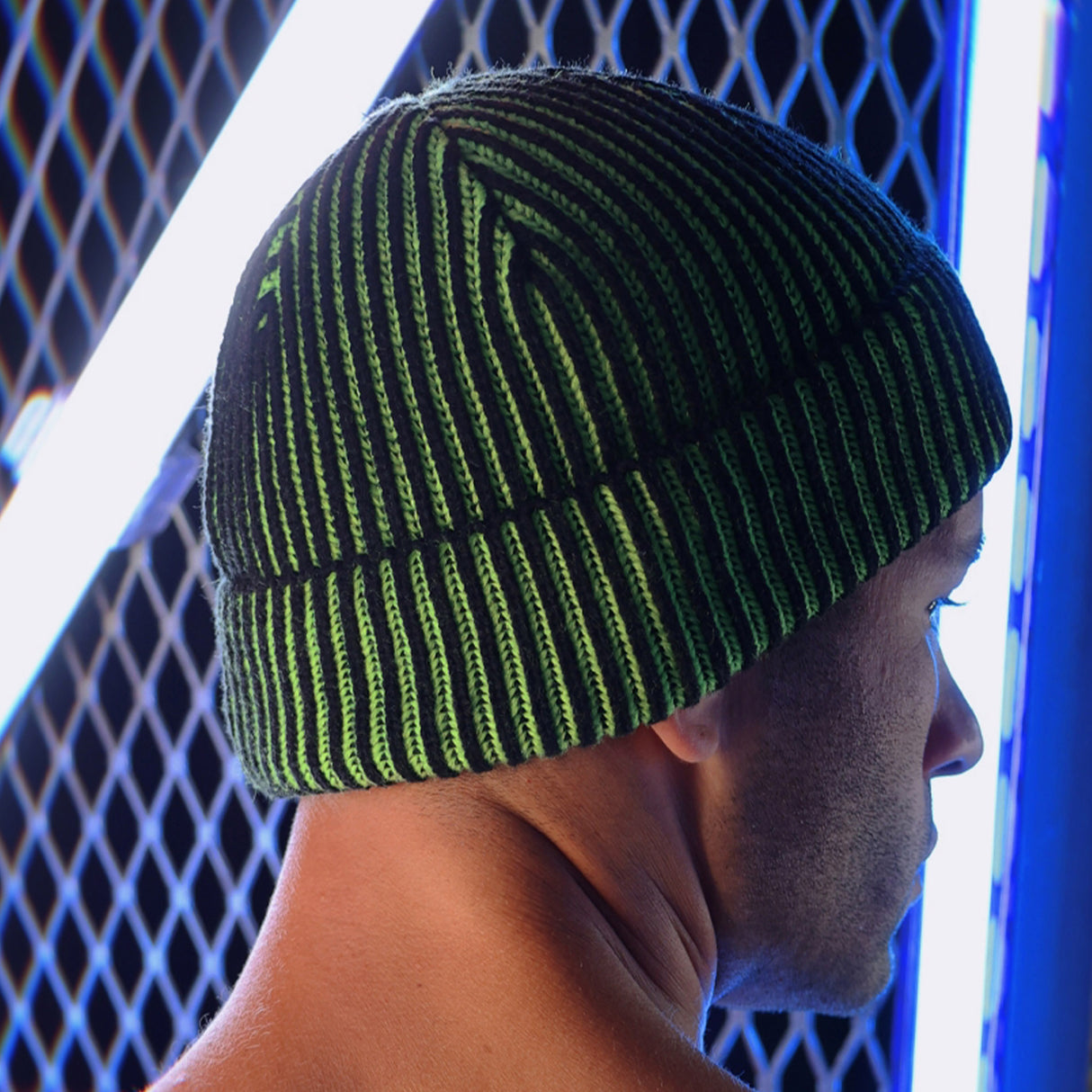 Breedwell Darkroom Rib Beanie Neon Green